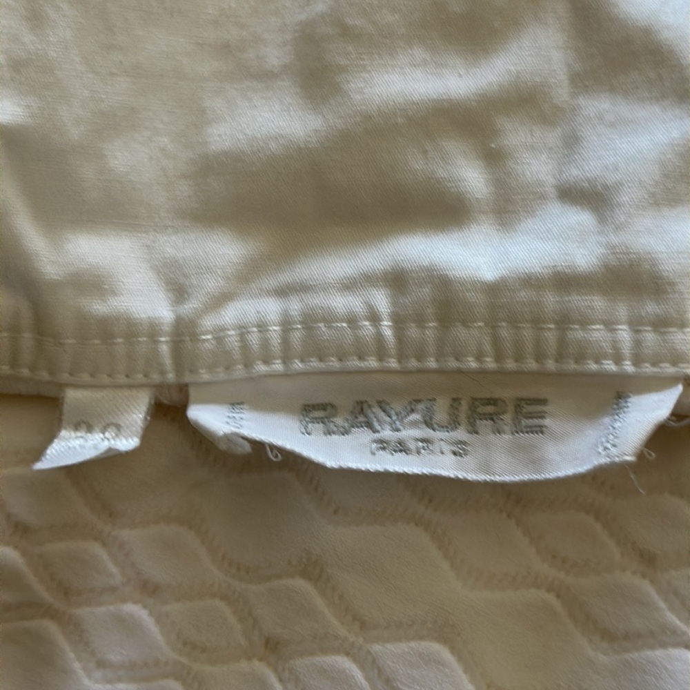 Rayare White Textured Zip-Front Collared Tank - Picture 5 of 6